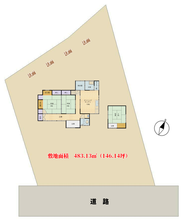 千葉県館山市佐野の物件敷地図