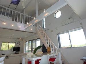 千葉県館山市加賀名の売家　館山の不動産　海が見える別荘　南総ユニオン株式会社　ロフトがありますね