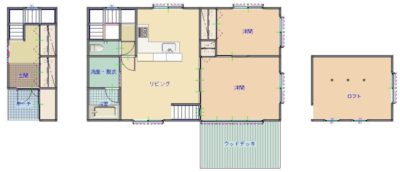 海望売別荘　館山市加賀名　2SLDK　2760万円 間取り