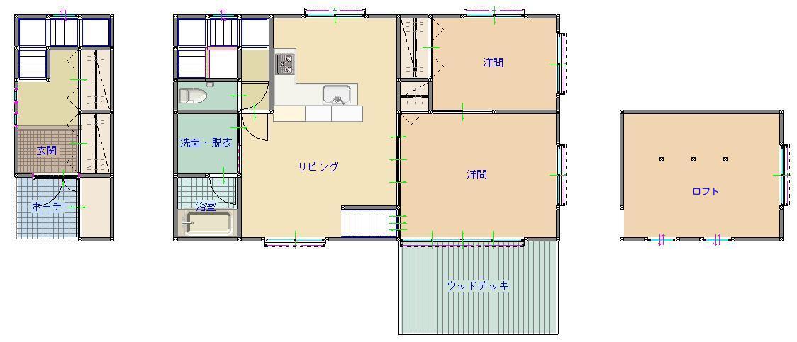 海望売別荘　館山市加賀名　2SLDK　2760万円 間取り