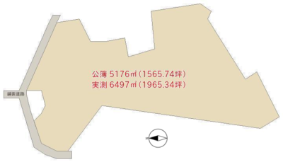 売山林　南房総市沓見　5176㎡（1565.74坪）　765万円 物件概略図