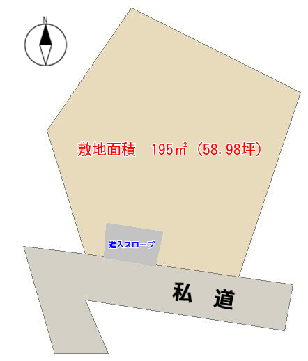 鴨川市成川の土地　敷地の概略