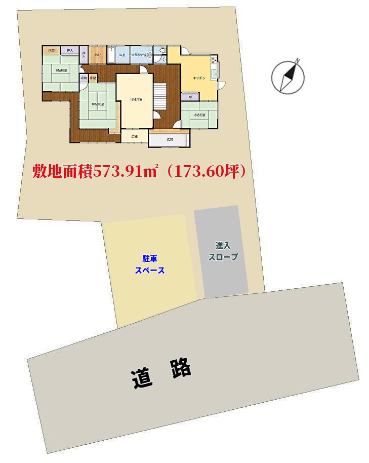 館山市亀ヶ原の不動産　敷地図