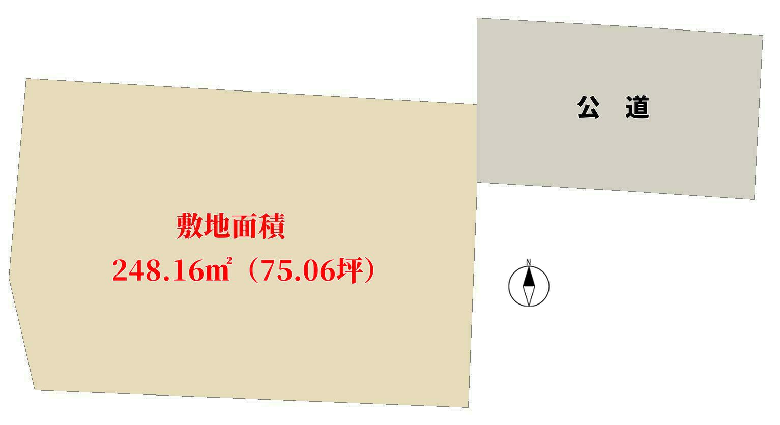 千葉県館山市北条の売地　物件敷地概略図