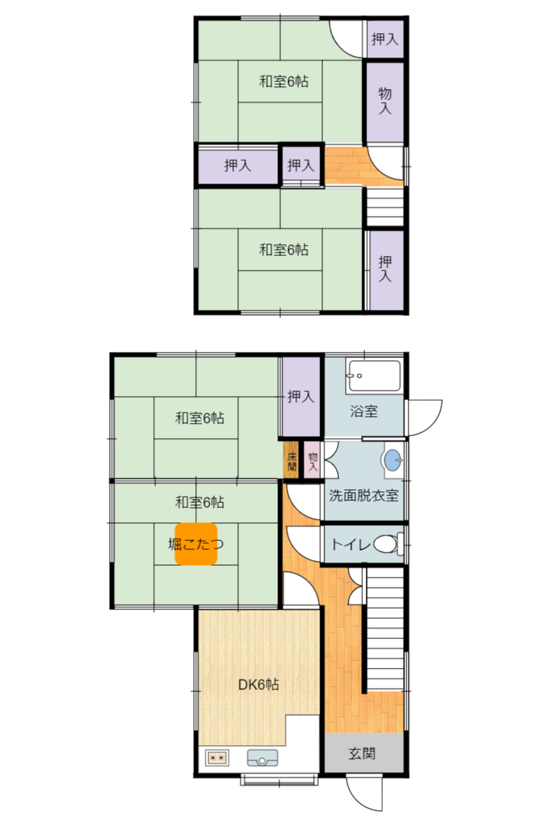 千葉県館山市見物の中古住宅　物件間取り図