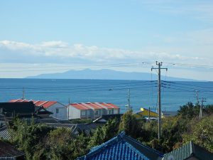 千葉県南房総市白浜町滝口の不動産、海が見える別荘・保養所、海一望、太平洋の向こうに大島です