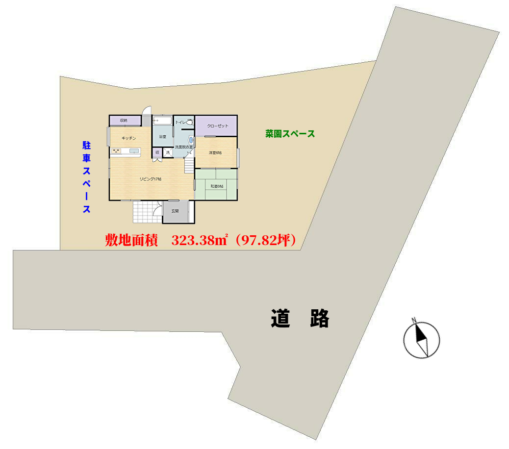 千葉県館山市加賀名,ポピーランド別荘,物件敷地図