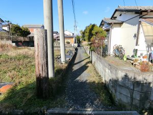 千葉県館山市八幡の不動産、土地、移住、接道が狭いため低価格