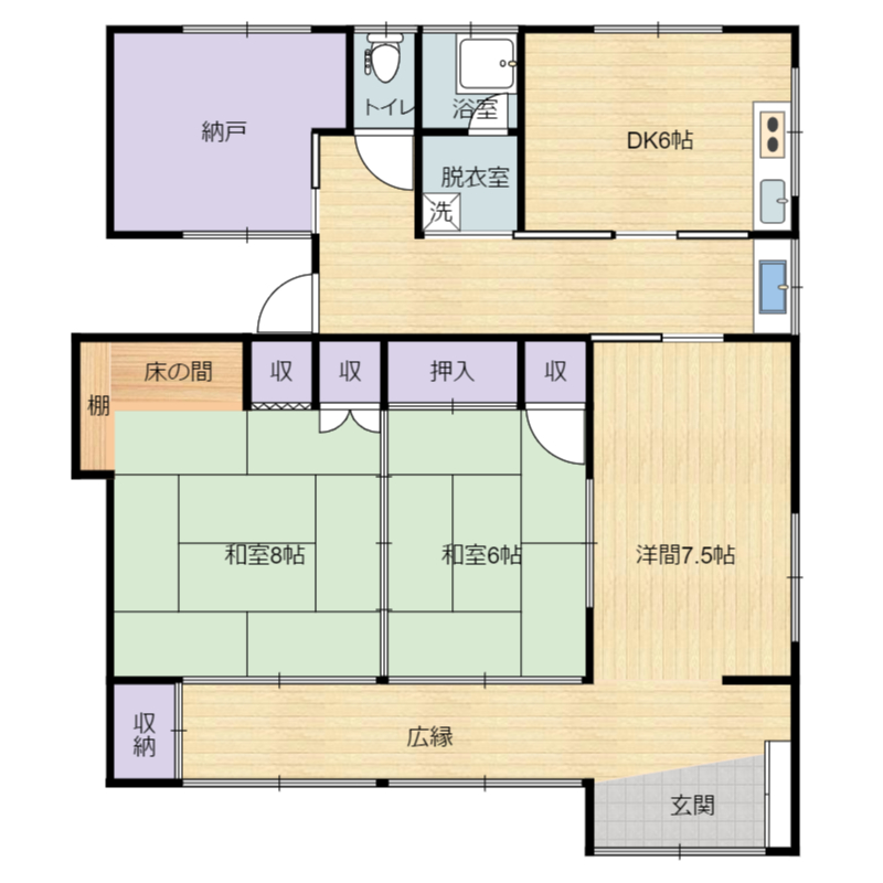 千葉県富津市富津の不動産、戸建て、別荘、間取図