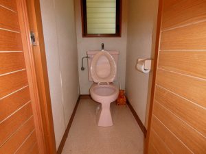 千葉県鴨川市打墨の不動産、戸建て（別荘）、田舎暮らし物件、広い庭、下階にもトイレはあります