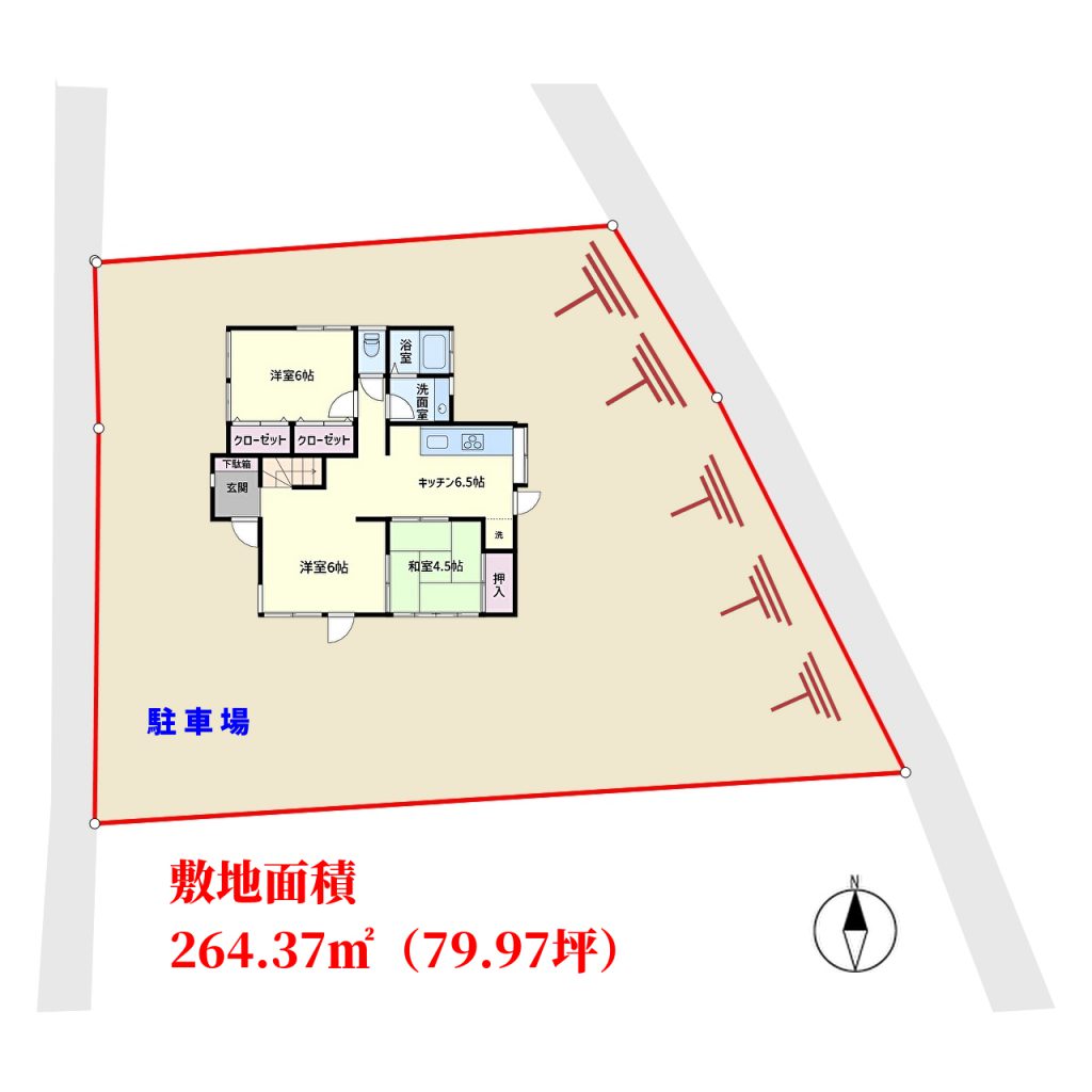 千葉県館山市犬石の不動産、別荘、物件敷地概略図
