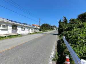千葉県館山市坂田の不動産、土地、海前物件、海っぺり、海一望、接道は房総フラワーライン