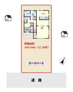 新築売家　館山市那古　３ＬＤＫ　2300万円 物件概略図