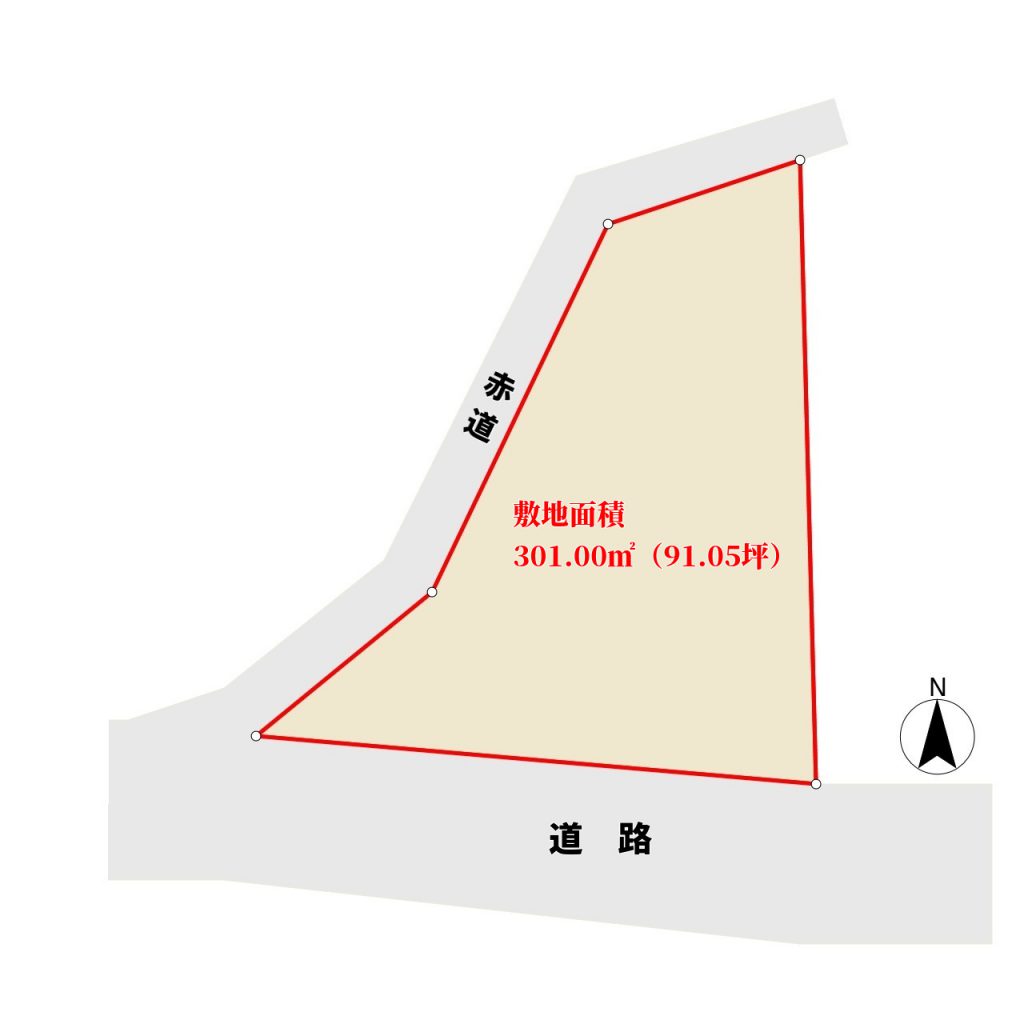千葉県南房総市久枝の不動産、土地、別荘、移住用地、敷地概略図