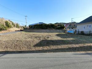 千葉県館山市相浜の不動産、土地、別荘用地、海が見える物件、オーシャンビュー、海目の前、ほぼフラットですね