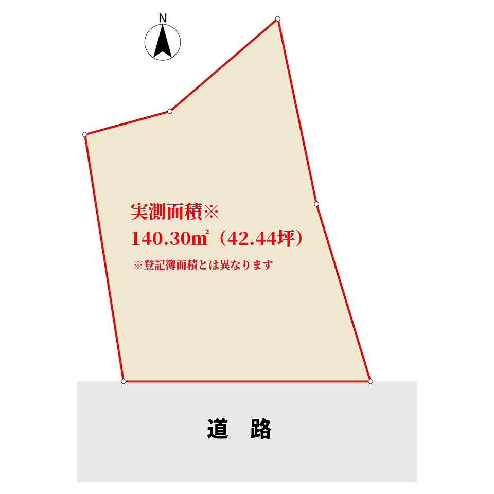 千葉県館山市北条の不動産、土地、住宅用地、敷地概略図