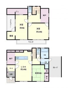 売家　富津市豊岡　３ＳＳＬＤＫ　950万円 間取り