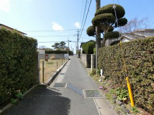 千葉県館山市北条の不動産、土地（古家付き）、北条海岸近くの立地、海方面へ歩いてみましょう
