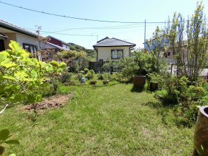 千葉県南房総市千代の不動産、旧三芳村の平家住宅、庭付き、きれいな植栽も豊富