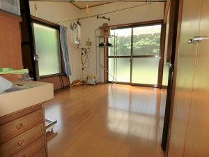 千葉県館山市坂田の不動産、戸建て、海が近い、海が見える物件、一番手前の部屋からです