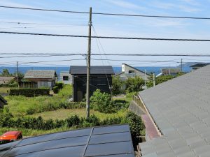 千葉県館山市塩見の不動産、中古戸建て、移住用途、海も良く見えますね