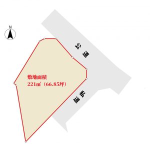 売地　南房総市千倉町瀬戸　221㎡（66.85坪）　160万円 物件概略図
