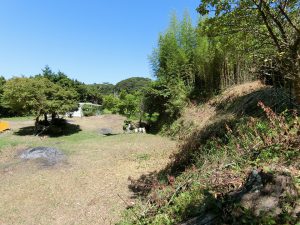 館山市竹原の山林販売、少し上から平坦部を見ます