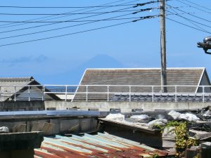 館山市相浜の売地、西側には富士山の影も