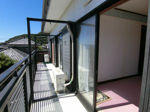 南房総市千倉町白間津の売中古住宅、バルコニーに出ました