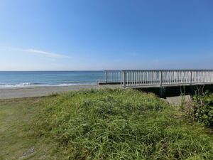 徒歩１分で行ける海