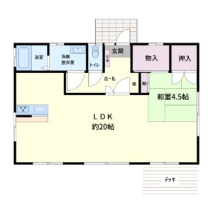 売別荘　館山市加賀名　1LDK　1500万円 間取り