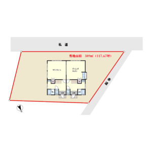 海遠望売別荘　鴨川市来秀　4LDK　1300万円 物件概略図