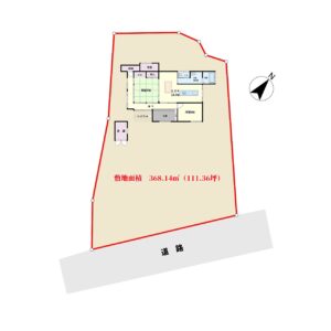 リノベ済売民家　館山市宮城　2LDK　1980万円 物件概略図