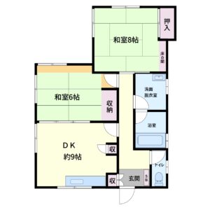 売家　南房総市千倉町瀬戸　2DK　480万円 間取り