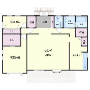 売別荘　夷隅郡御宿町御宿台　2LDK　2100万円 間取り