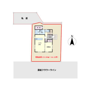 海浜売家　館山市浜田　4LDK　1980万円 物件概略図