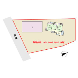 売民家　館山市竜岡　5DK＋倉庫　980万円 物件概略図