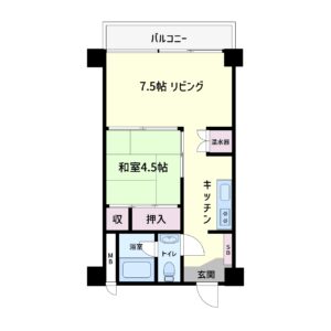 海浜売マンション　館山市洲崎　1LDK　280万円 間取り