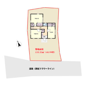 海遠望築浅売家　南房総市白浜町滝口　3LDK　2600万円 物件概略図