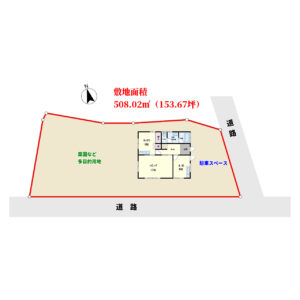 菜園用地付売家　南房総市富浦町福澤　2LDK＋土間部屋　1450万円 物件概略図