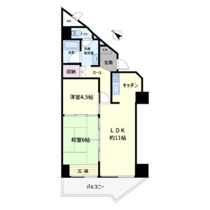 海前マンション　南房総市白浜町白浜　2LDK　750万円 間取り