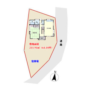 売家　館山市二子　3LDK　1100万円 物件概略図