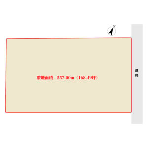 海浜売地　館山市大賀　557.00㎡（168.49坪）　480万円 物件概略図