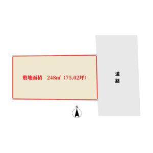 売地　館山市笠名　248㎡（75.02坪）　268万円 物件概略図