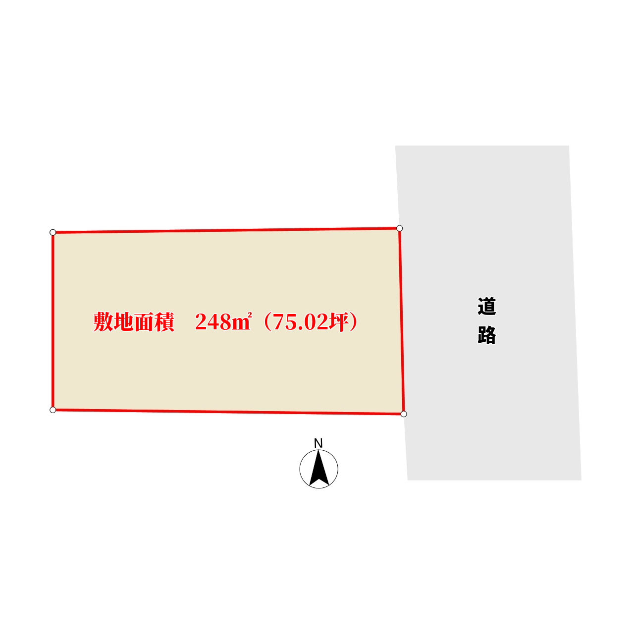 売地　館山市笠名　248㎡（75.02坪）　245万円 物件概略図