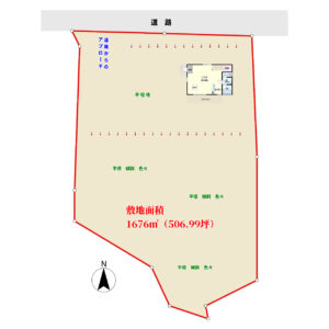 売別荘　南房総市平久里下　1LDK　1480万円 物件概略図