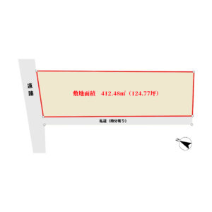 売地 館山市館山 412.48㎡(124.77坪) 900万円 物件概略図