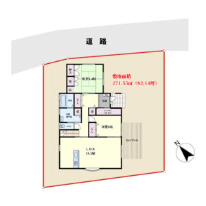 大型売家　鴨川市滑谷　5SLDK　3980万円 物件概略図