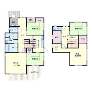 売家　鴨川市東江見　4SLDK　1980万円 間取り