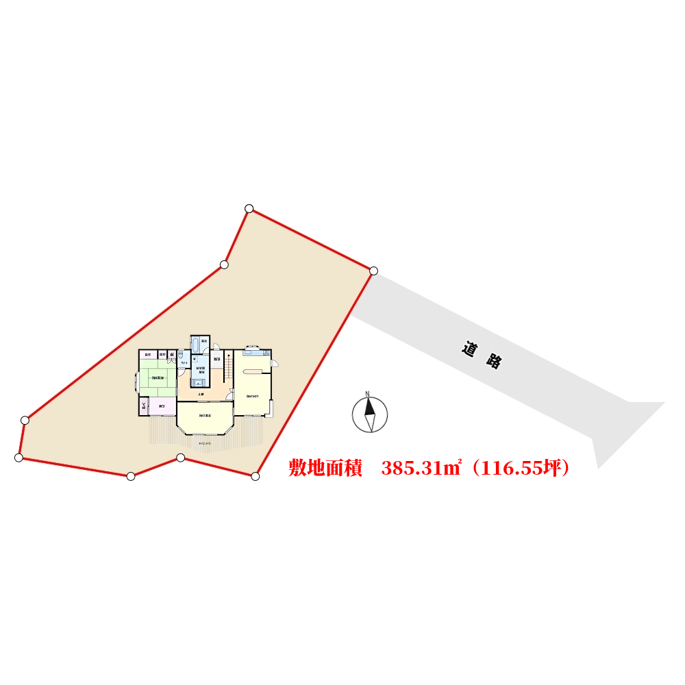 売家 館山市薗 4SSLDK 1280万円 物件概略図